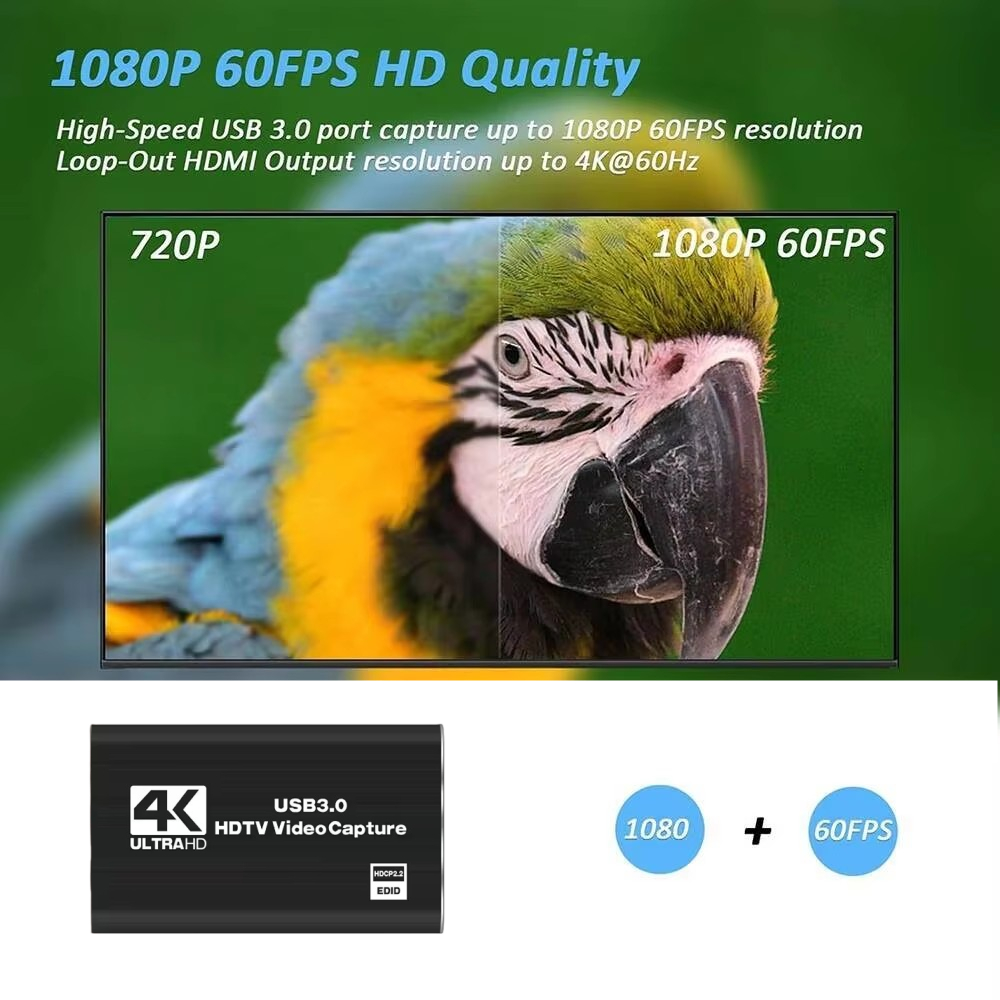4K HDMI-Compatible to USB 3.0  - Capture Card Hdmi avaliação e preço