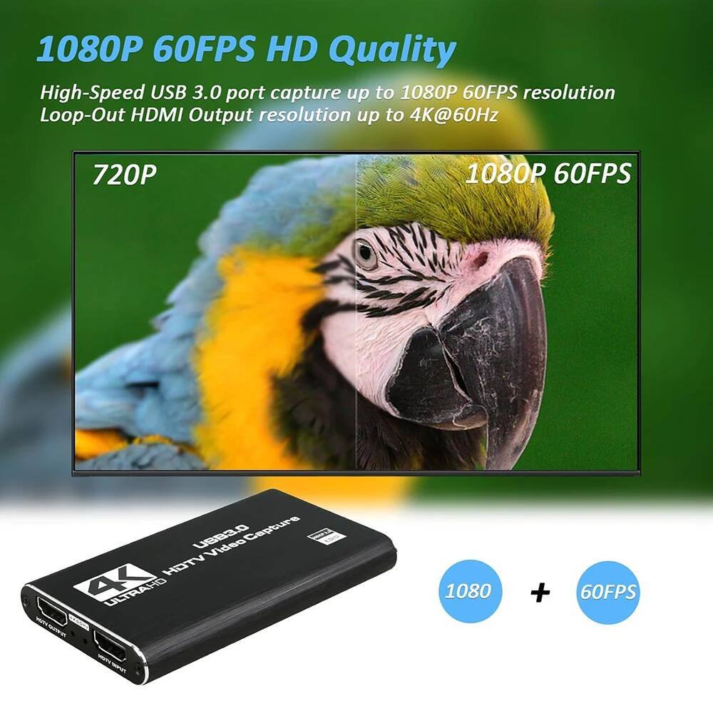 4K HDMI-Compatible to USB 3.0  - Capture Card Hdmi avaliação e preço