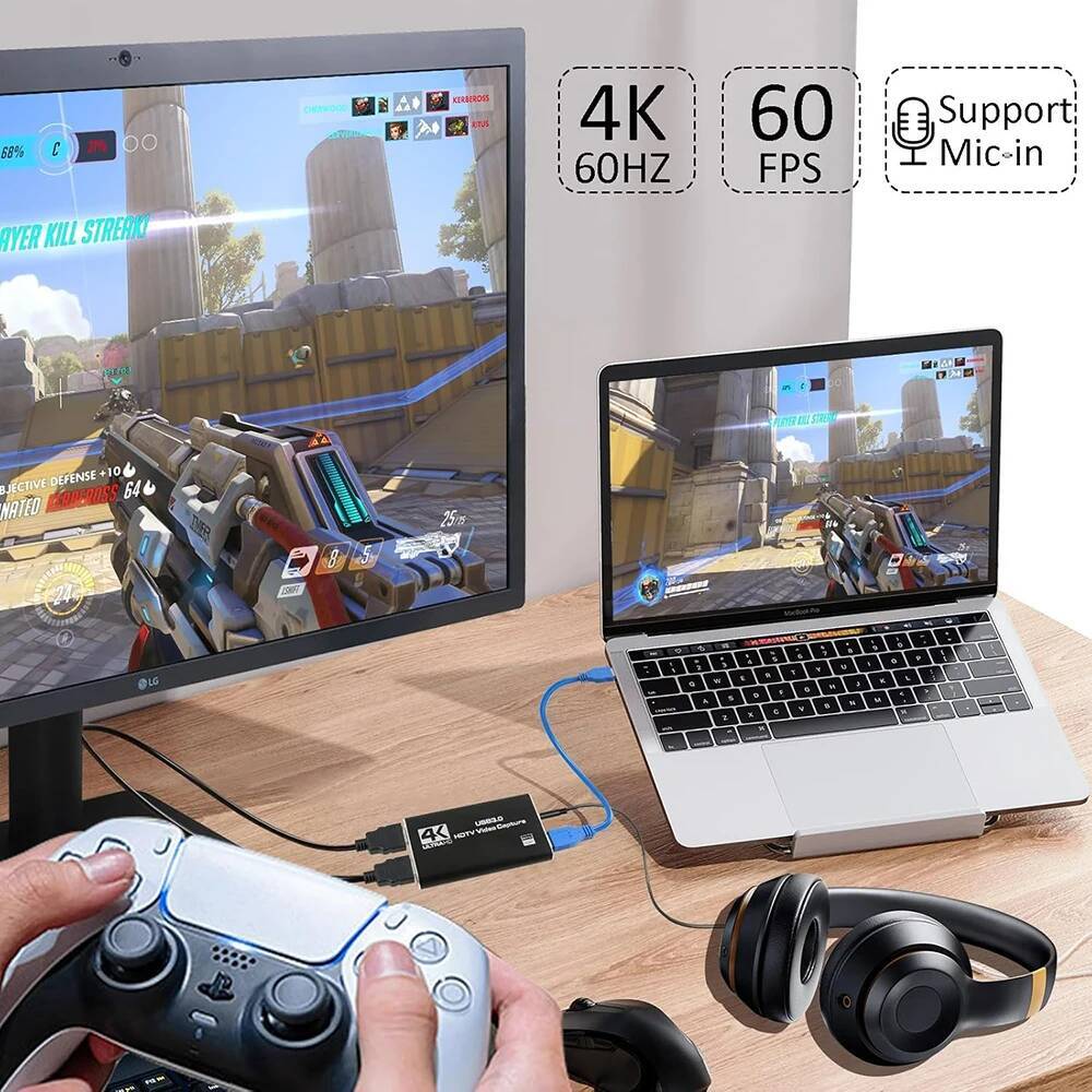 4K HDMI-Compatible to USB 3.0  - Capture Card Hdmi avaliação e preço