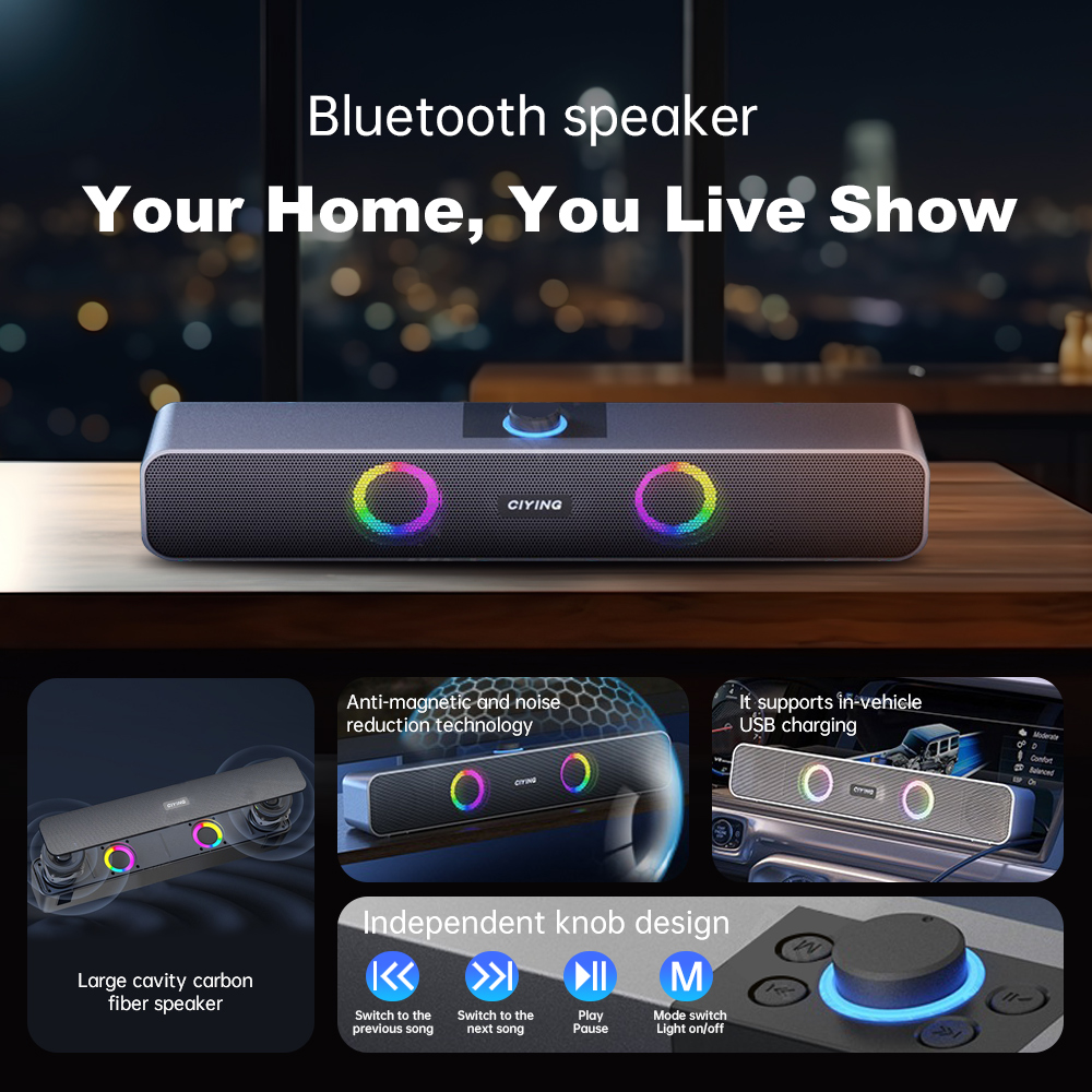 Bluetooth Speaker HD Sound Por - Sound Card Usb avaliação e preço