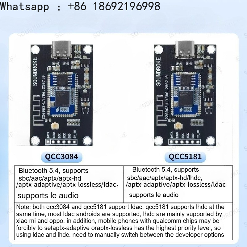 QCC5181/QCC3095 Bluetooth Digi - Sound Card Usb avaliação e preço