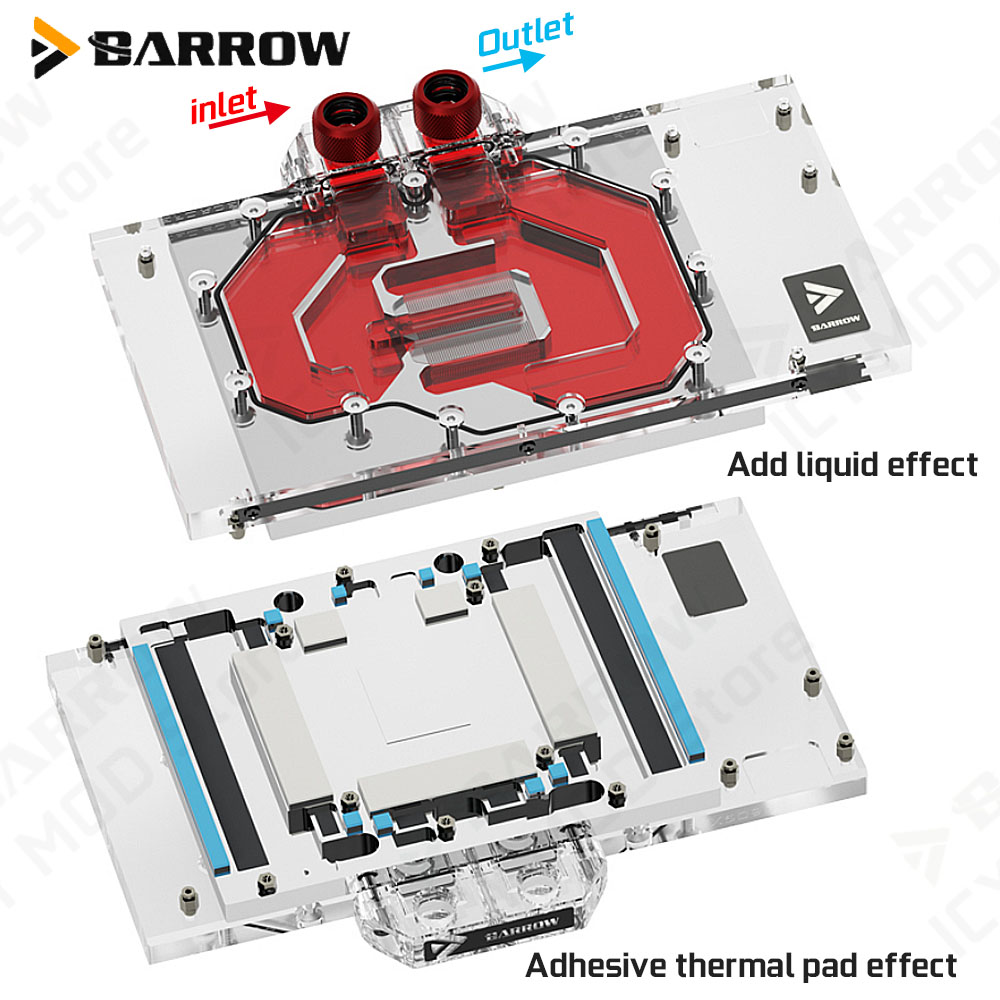 Barrow VGA Water Block for Gig - Pc Gaming Water Cooling avaliação e preço