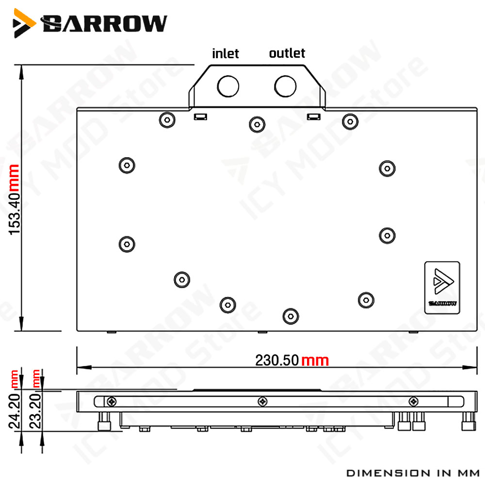 Barrow VGA Water Block for Gig - Pc Gaming Water Cooling avaliação e preço
