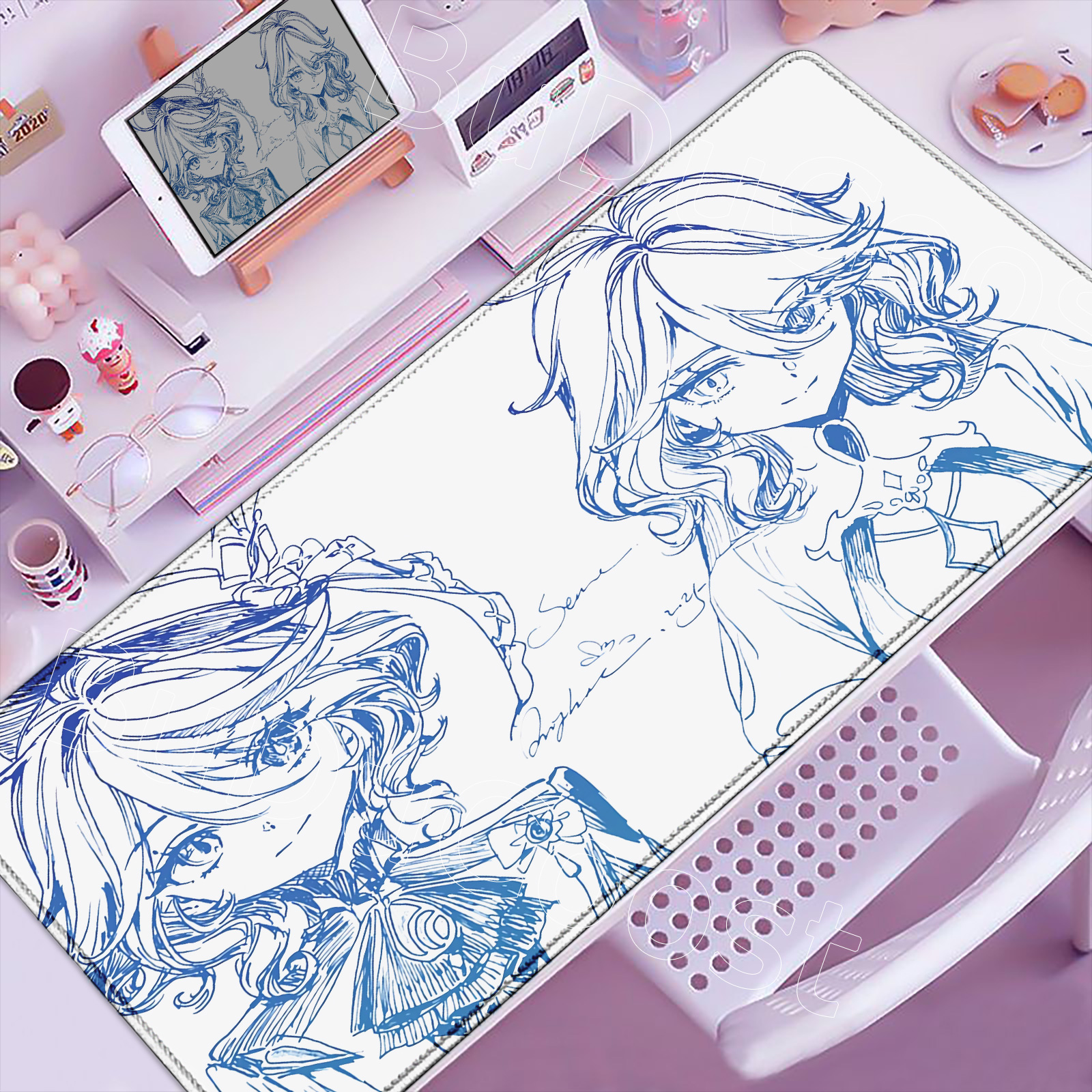 Line Drawing Genshin Impact Fu - Pc Gaming Drawing avaliação e preço