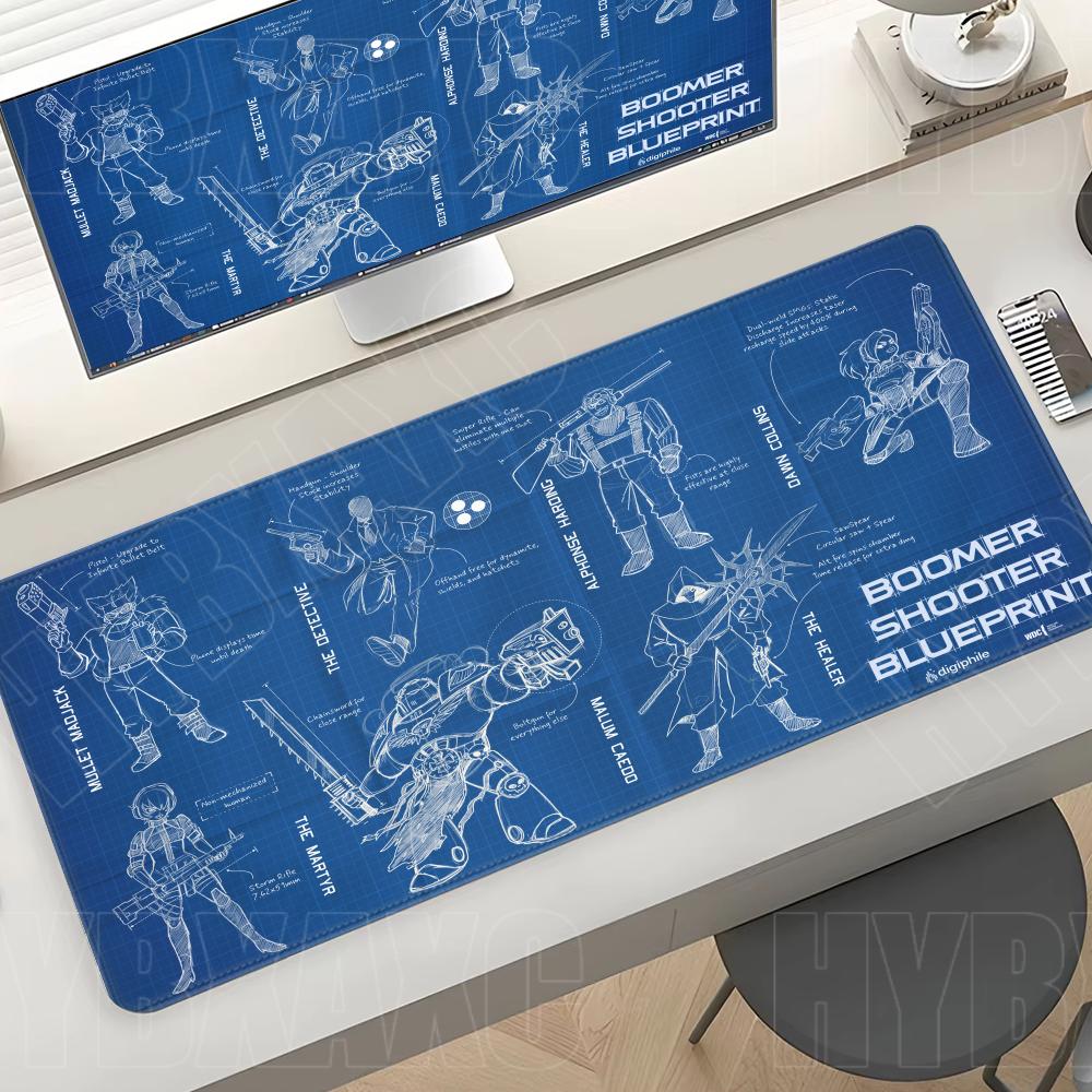 Black Large Mouse Pad Engineer - Pc Gaming Drawing avaliação e preço