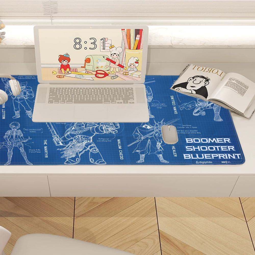 Black Large Mouse Pad Engineer - Pc Gaming Drawing avaliação e preço