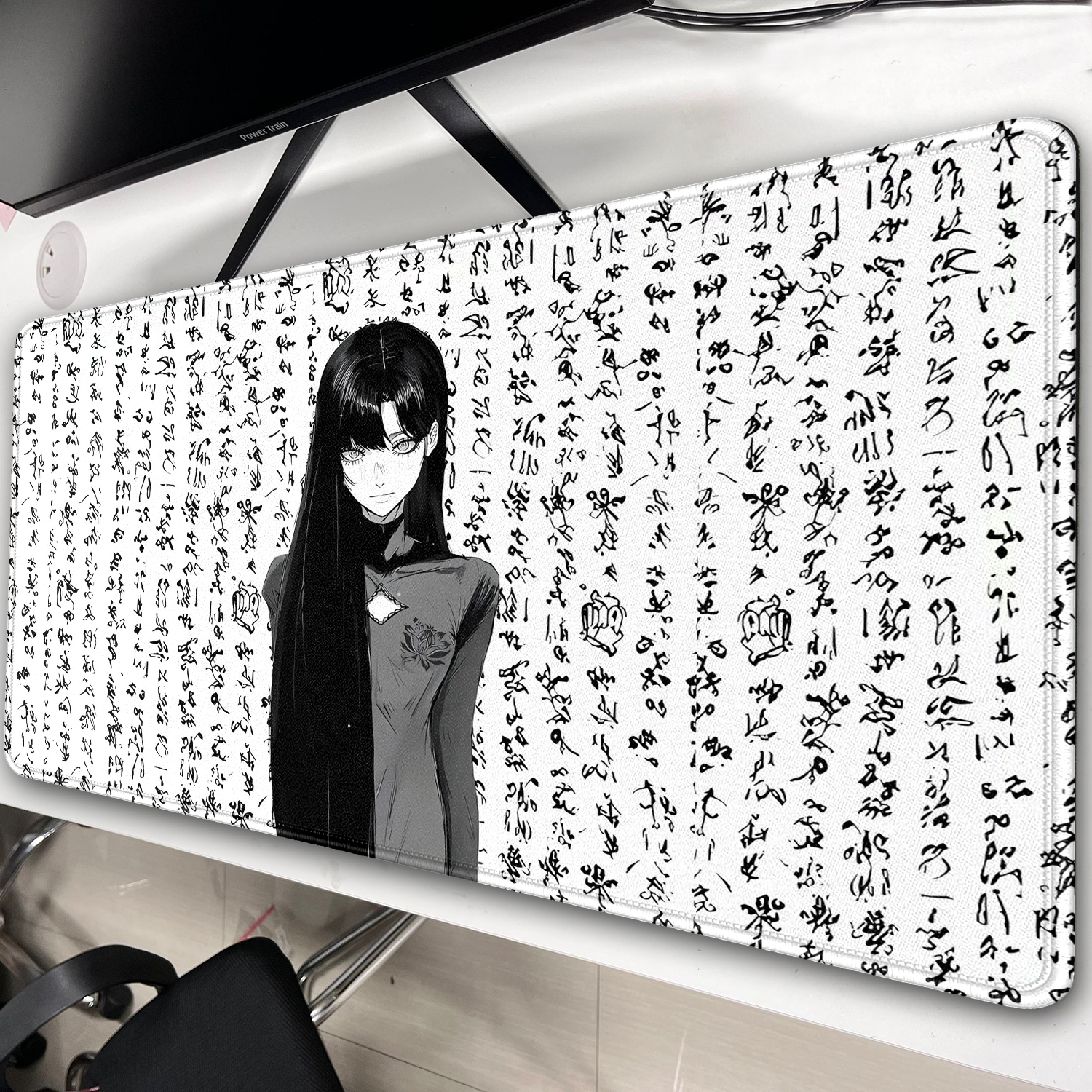 Anime Girl Mouse Pad Large Bla - Pc Gaming Drawing avaliação e preço