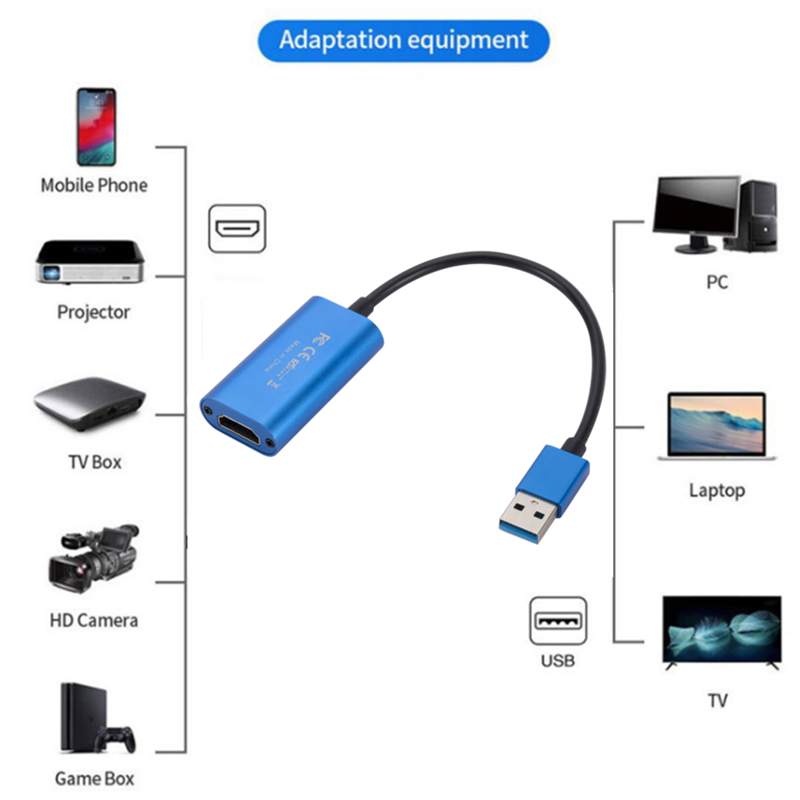 HD 1080P Type-C HDMI-compatibl - Capture Card Hdmi avaliação e preço