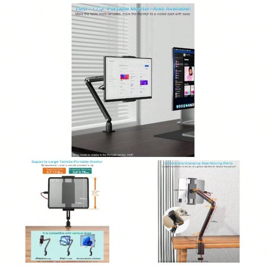 Tablet Arm Stand Desk, Portabl - Monitor Stand avaliação e preço