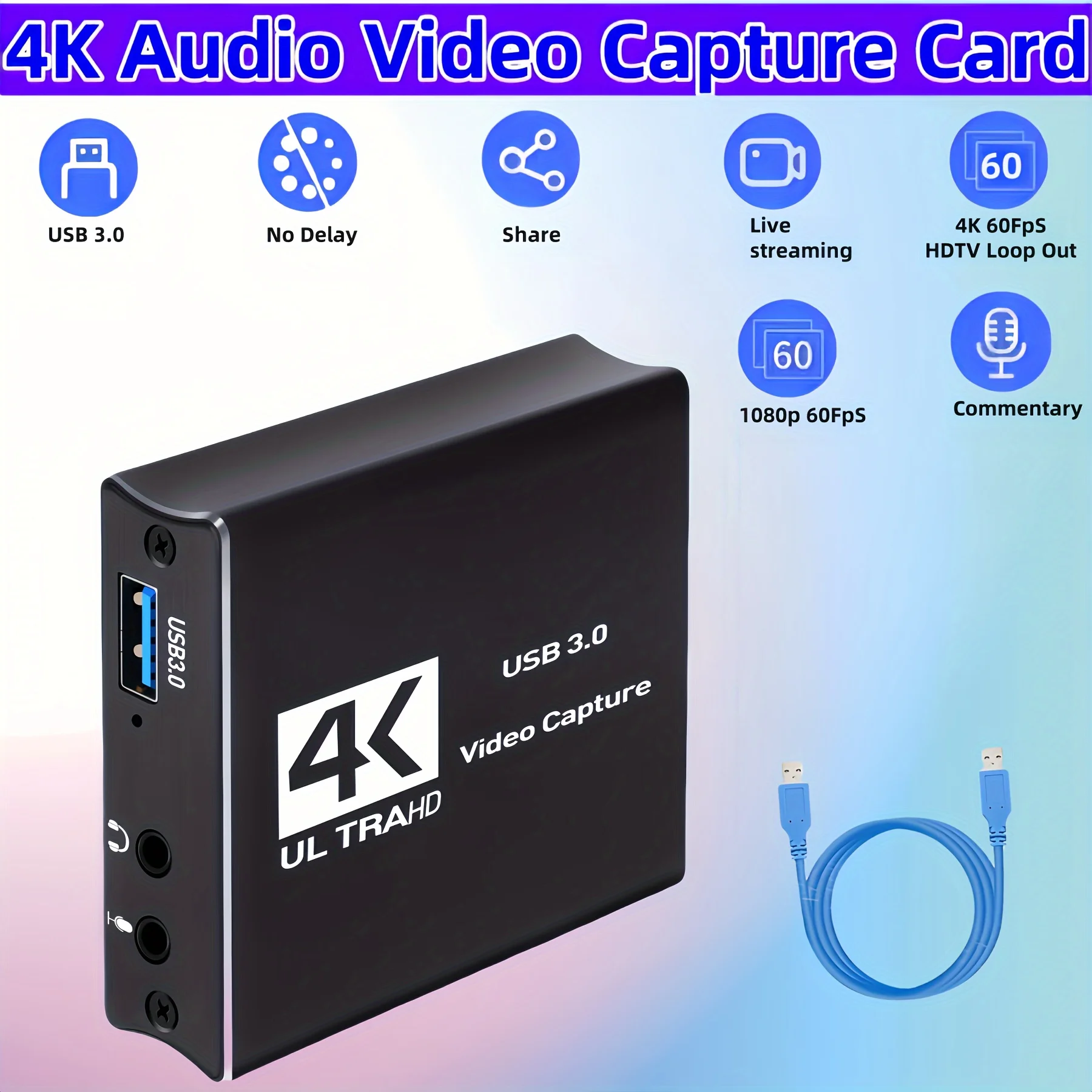 USB3.0 Video Capture HDMI Card - Capture Card Hdmi avaliação e preço