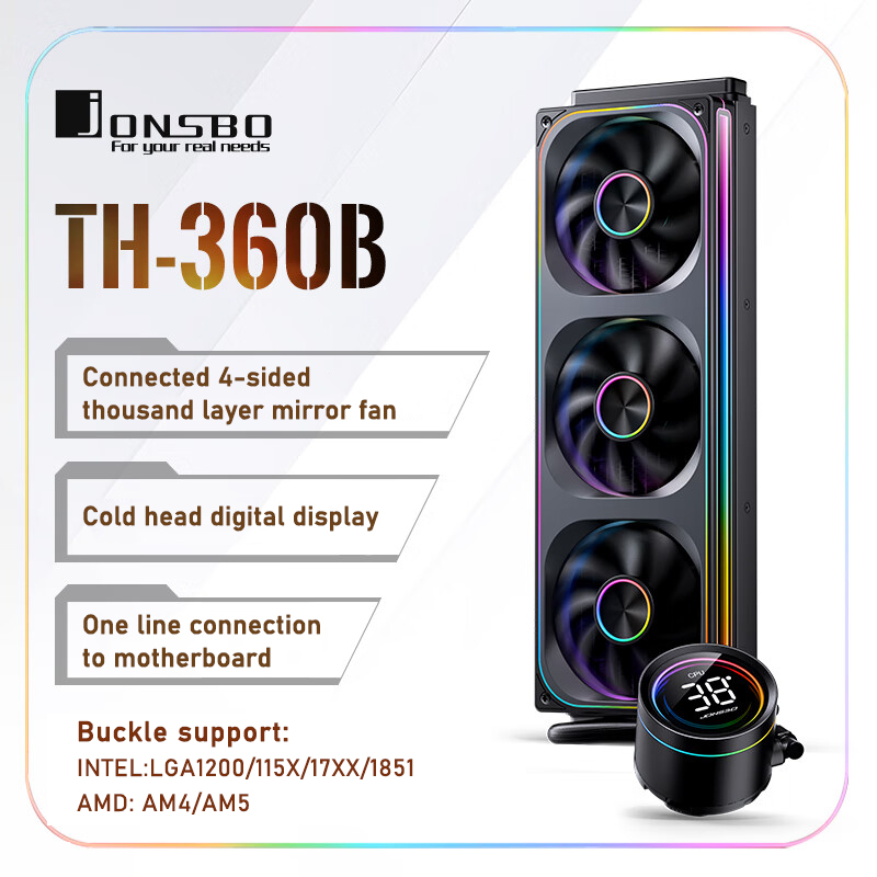 Jonsbo TH-360 AIO CPU Liquid C - Pc Gaming Liquid Cooling avaliação e preço