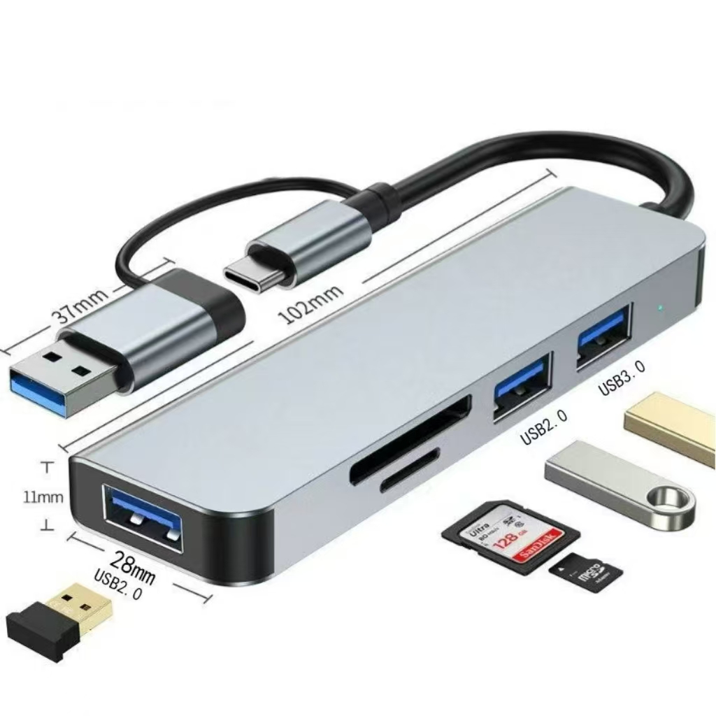 USB C Hub USB Splitter 8 in 1  - Sound Card Usb avaliação e preço