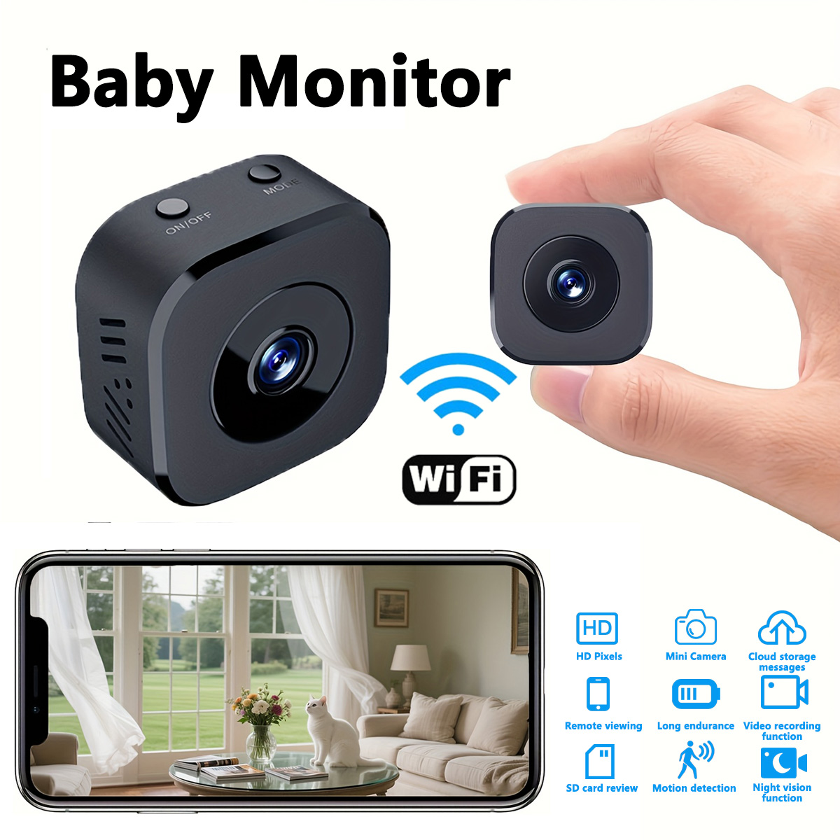1080P HD Mini WiFi Camera Indo - Sound Card Usb avaliação e preço