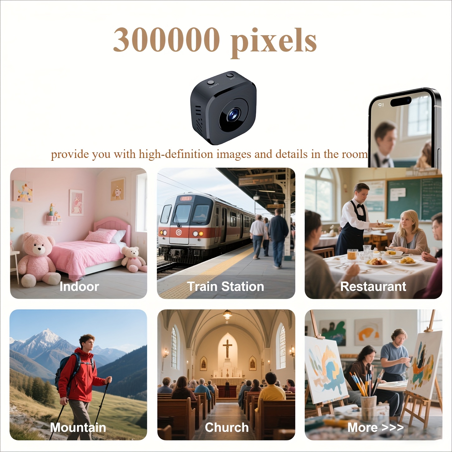 1080P HD Mini WiFi Camera Indo - Sound Card Usb avaliação e preço