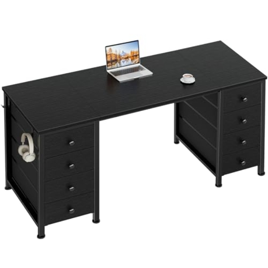 Black Gaming Desk with Fabric  - Pc Gaming Drawing avaliação e preço