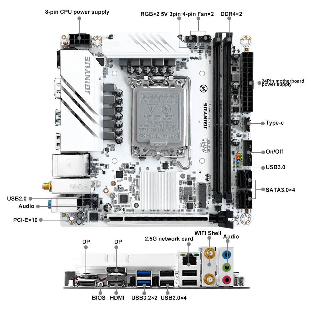 JGINYUE B760 Motherboard LGA 1 - Pc Gaming News avaliação e preço