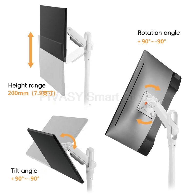 Rolling Mobile TV Cart on 5 Wh - Monitor Stand avaliação e preço