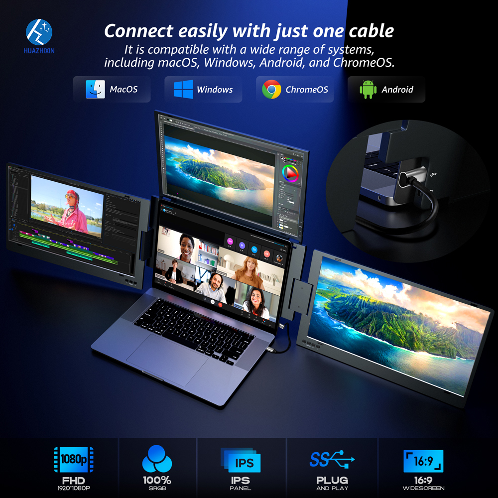 Brand New 2025  Portable Tripl - Monitor Stand avaliação e preço