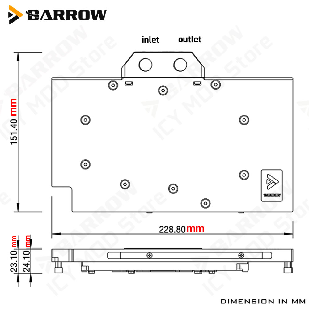 Barrow Display Card Water Cool - Pc Gaming Water Cooling avaliação e preço