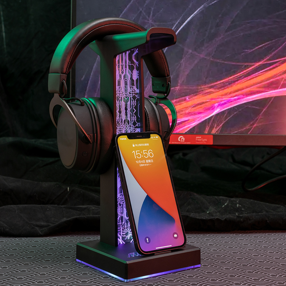 RGB Gaming Headphone Stand Dua - Pc Gaming Used avaliação e preço